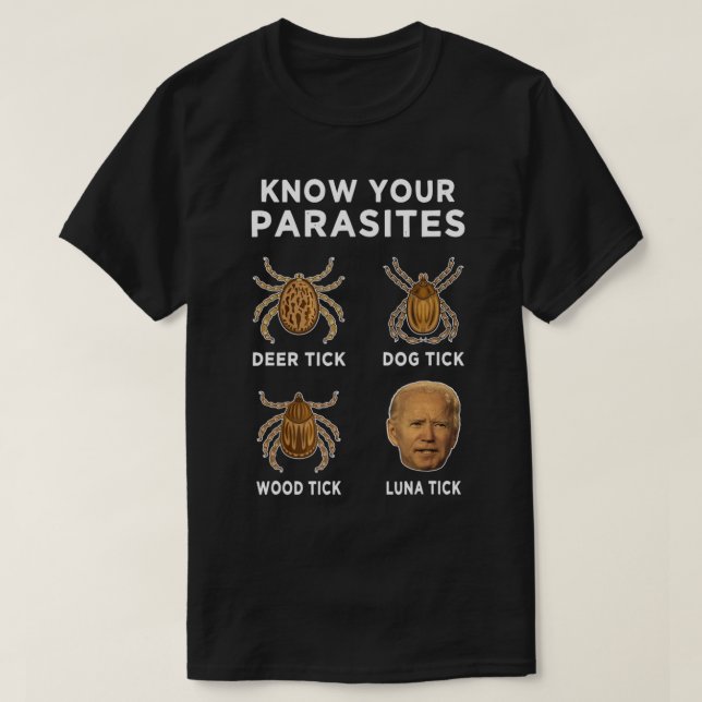 Camiseta Conoce tus parásitos anti Joe Biden.png (Diseño del anverso)