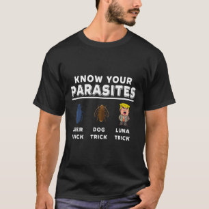 Camiseta Conoce tus parásitos Anti-trump Divertido Luna Gar