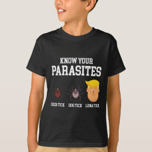 Camiseta Conoce tus parásitos Divertidos contra Trump resis