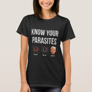 Camiseta Conoce tus parásitos que hacen caer al presidente 