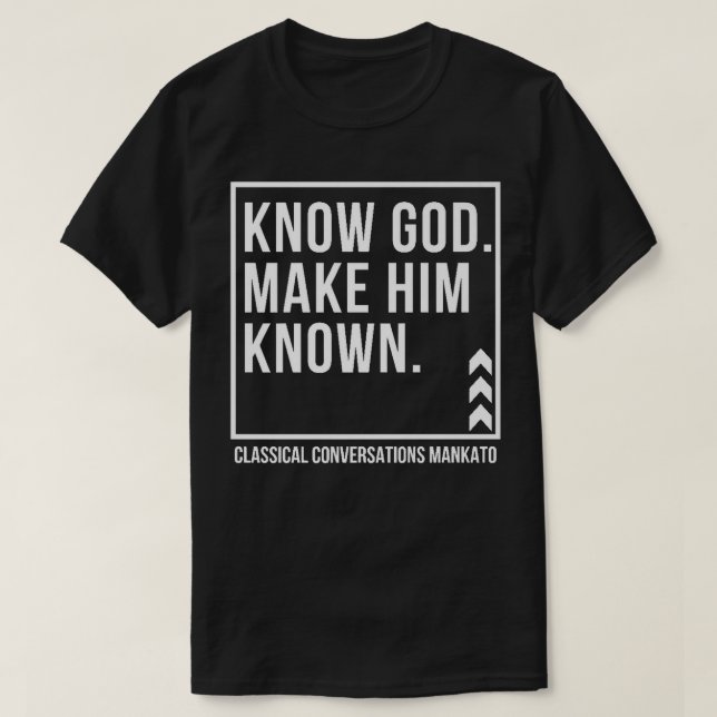 Camiseta Conocer a Dios (Diseño del anverso)