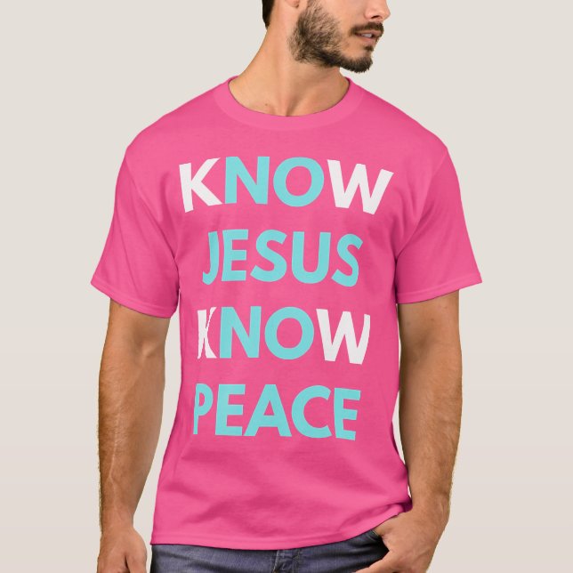 Camiseta Conocer a Jesús Conocer la Paz (Anverso)