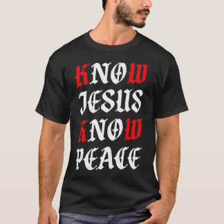 Camiseta Conocer a Jesús Conocer Paz Alfa Omega Coución