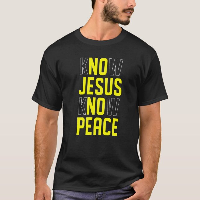 Camiseta Conocer a Jesús Conocer Paz Biblia Cristiana Vergu (Anverso)