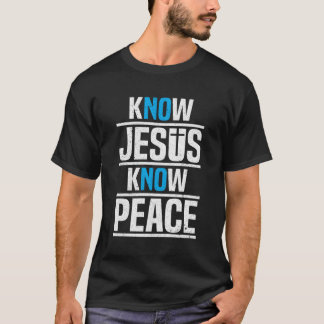 Camiseta Conocer a Jesús Conocer Paz Oración Cristiana Jesu