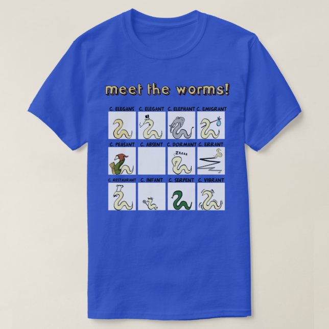 Camiseta conocer a los gusanos (Diseño del anverso)