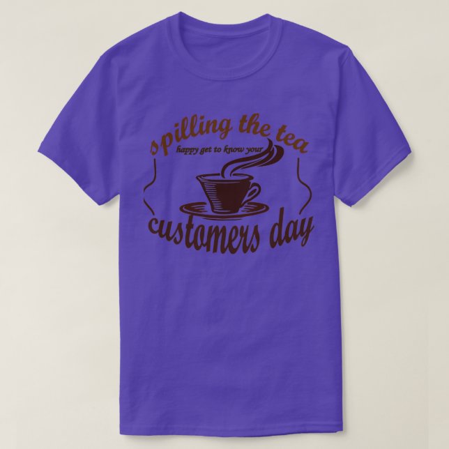 Camiseta conocer el día de sus clientes (Diseño del anverso)