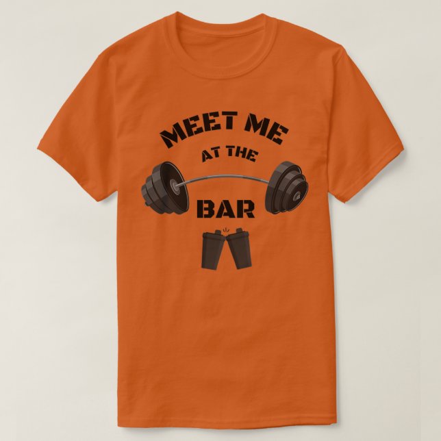 Camiseta CONOCERME EN EL BAR gimnasio divertido entrenamien (Diseño del anverso)