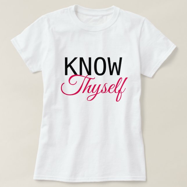 Camiseta Conócete a ti mismo (Diseño del anverso)
