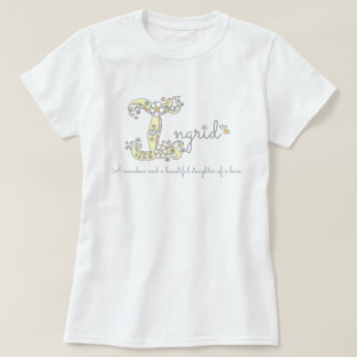 Camiseta conocida del monograma del significado de