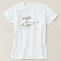 Camiseta conocida del monograma del significado de