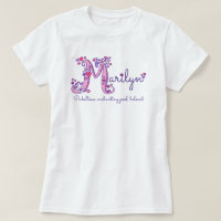 Camiseta conocida del monograma del significado de