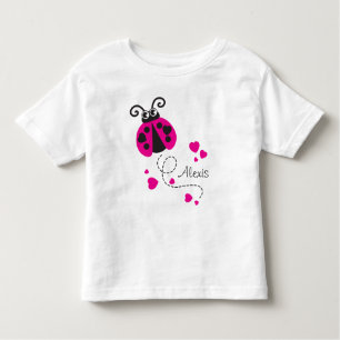 Camiseta conocida rosada de los corazones de la