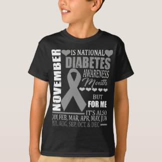 Camiseta conocimiento del tipo de diabetes ginember diabéti