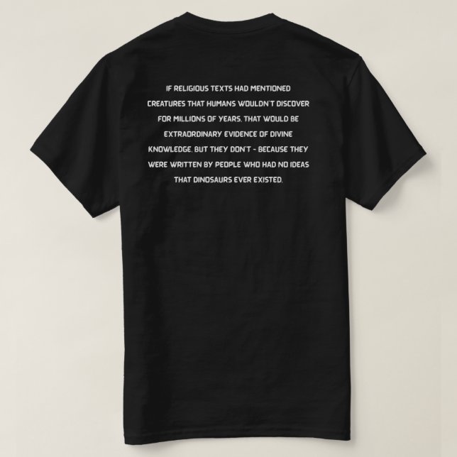 Camiseta Conocimiento Divino vs Realidad (Reverso del diseño)