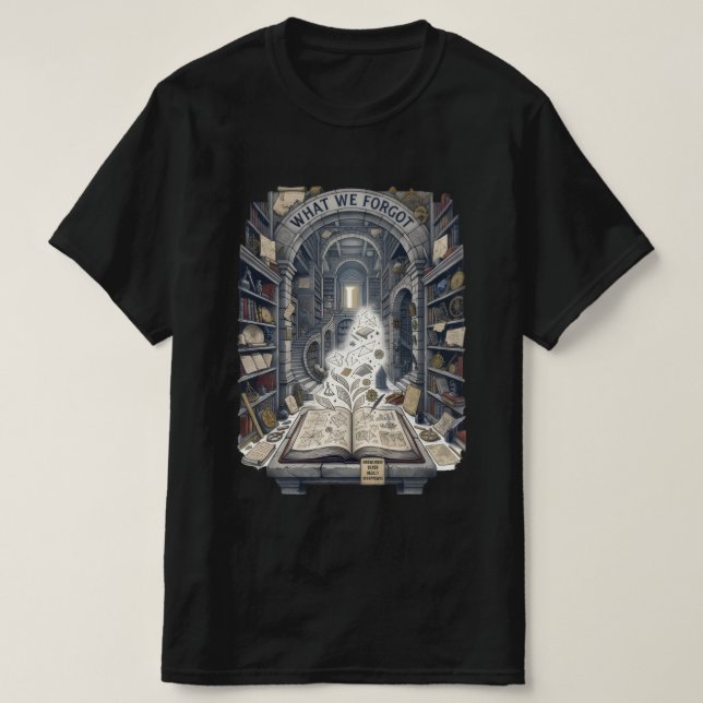 Camiseta Conocimiento Olvidado Historia Vintage (Diseño del anverso)