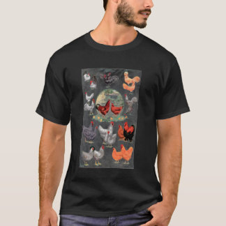 Camiseta Conocimientos Educativos de Pollos Lindos Razas de