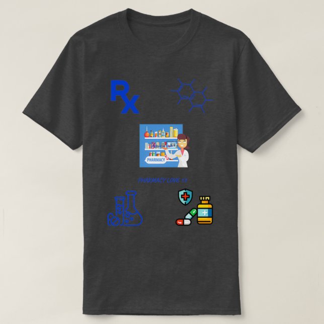 CAMISETA CONOCIMIENTOS FARMACÉUTICOS (Diseño del anverso)