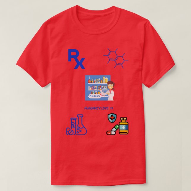 CAMISETA CONOCIMIENTOS FARMACÉUTICOS 1 (Diseño del anverso)