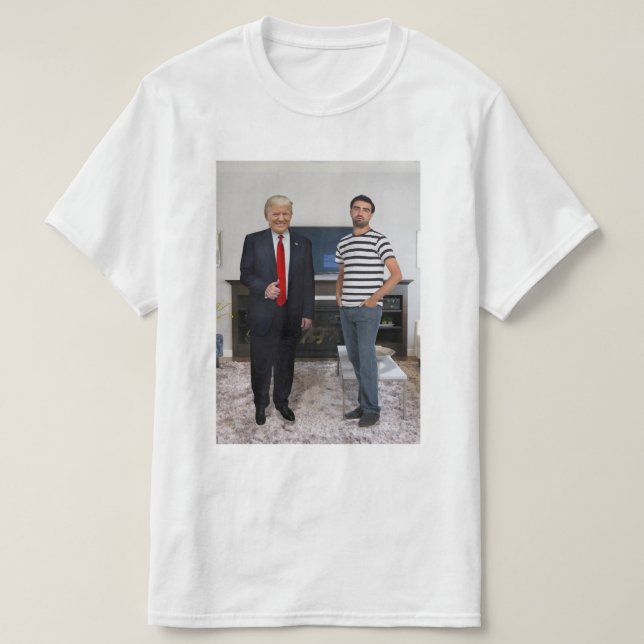 Camiseta Conoció al presidente Donald Trump| Agregar la fot (Diseño del anverso)
