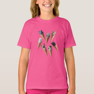 Camiseta Conos de gatito lindo para niños