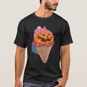 Camiseta conos de Halloween gusanos de calabaza helado