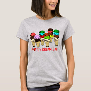 Camiseta Conos De Helado Para El Día Del Helado