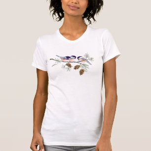 Camiseta CONOS del CHICKADEE y del PINO de SHARON SHARPE