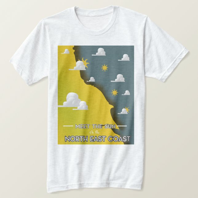 Camiseta Conozca al Sol, en la costa noreste (Anverso del diseño)