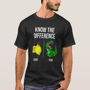 Camiseta Conozca La Diferencia Meme Sour Dinosaur Con Rex D