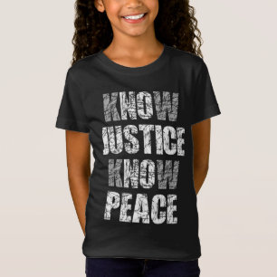 Camiseta Conozca la justicia, la paz, la protesta del Orgul