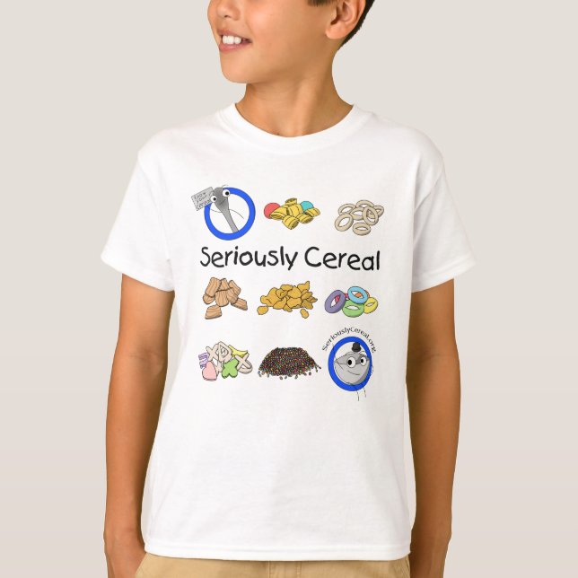 Camiseta Conozca su camisón de niños con cereales (Anverso)