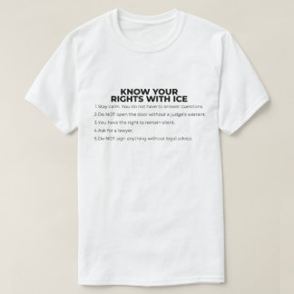 Camiseta Conozca Sus Derechos Con ICE