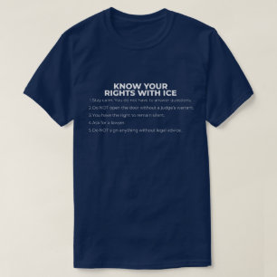 Camiseta Conozca Sus Derechos Con ICE