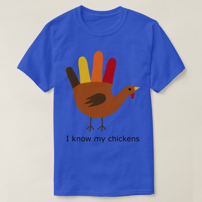 Camiseta Conozco mis pollos (Diseño del anverso)