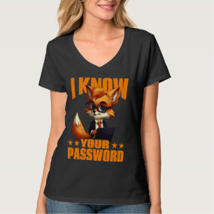 Camiseta Conozco tu hacker de contraseñas hackeando la cibe