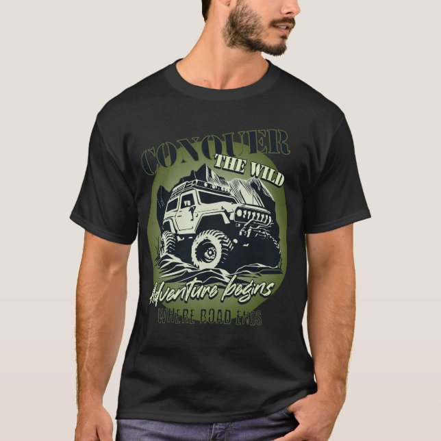 Camiseta Conquista el Salvaje - verde (Anverso)