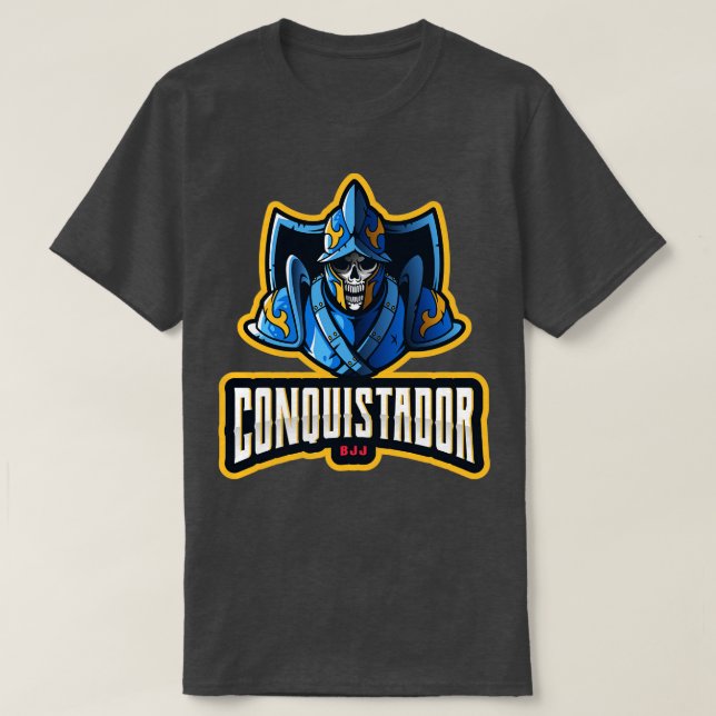 Camiseta Conquistador BJJ brasileño Jiu Jitsu (Diseño del anverso)
