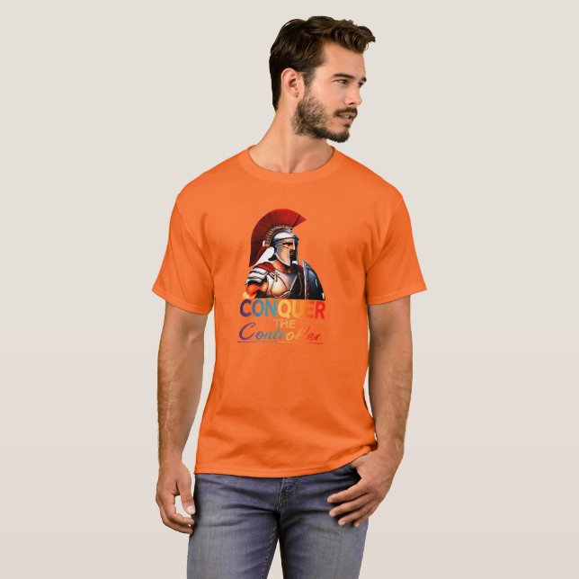 Camiseta Conquistar al controlador: empoderar tu juego - (Anverso completo)
