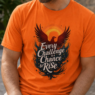 Camiseta Conquistar Desafíos, Elevarse: Inspirador