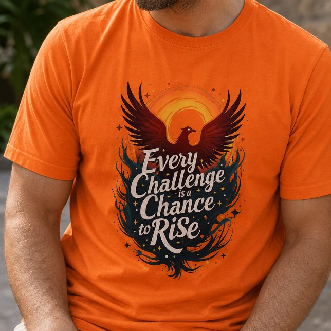 Camiseta Conquistar Desafíos, Elevarse: Inspirador (Subido por el creador)