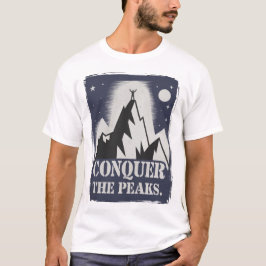 Camiseta Conquistar el diseño de montaña motivacional de lo