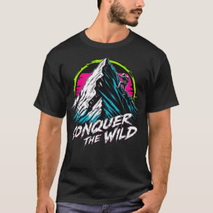 Camiseta Conquistar el diseño de un escalador de aventura s
