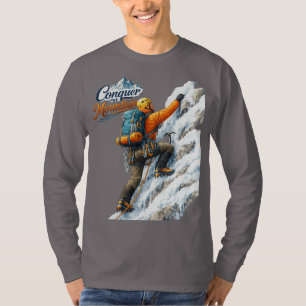 Camiseta Conquistar La Montaña Aventura de Alpinismo Hombre