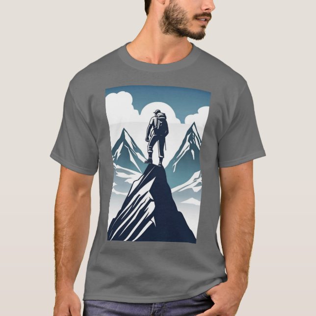 Camiseta Conquistar sus objetivos: escalar al éxito (Anverso)
