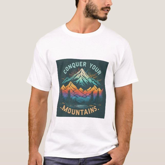 Camiseta conquistar tus montañas (Anverso)