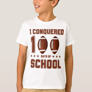 Camiseta Conquisté 100 Días De Fútbol Escolar Estadounidens