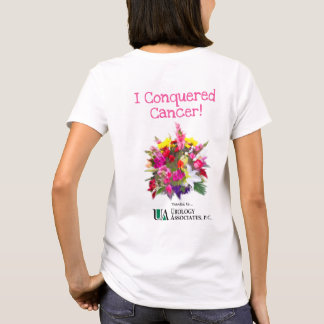Camiseta Conquisté al cáncer (las flores)