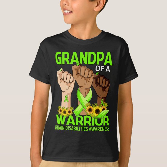 Camiseta Consciente Del Abuelo De La Mano De Una Discapacid (Anverso)