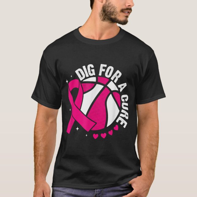 Camiseta Consciente Del Cáncer De Mama Rosa De Básquetbol D (Anverso)
